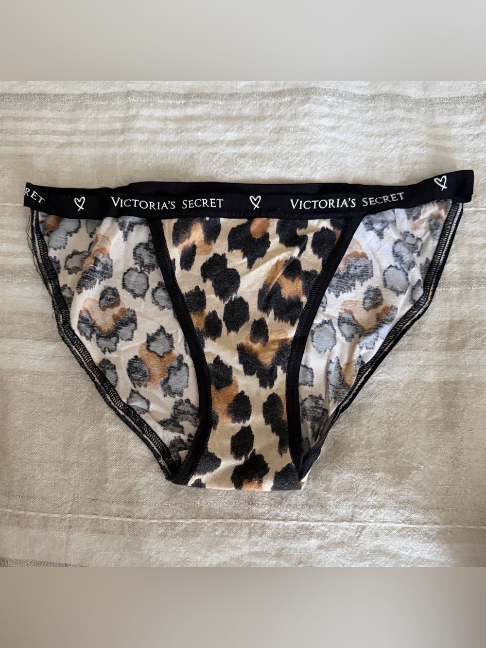 Victoria's Secret Leopard Print String Bikini Brief S